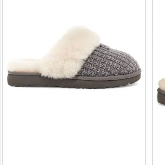 UGG Shoes - UGG Cozy Knit Sheepskin Lined Slide Rubber Sole Slippers
